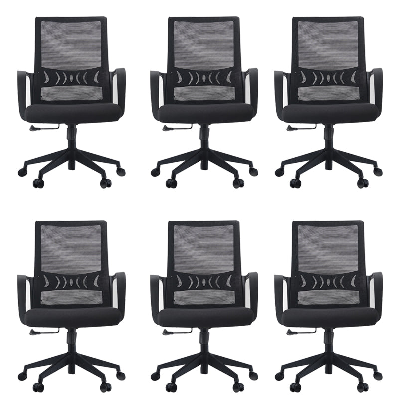 Contemporary Tilt Mechanism Office Chair with Arms and Wheels Chair