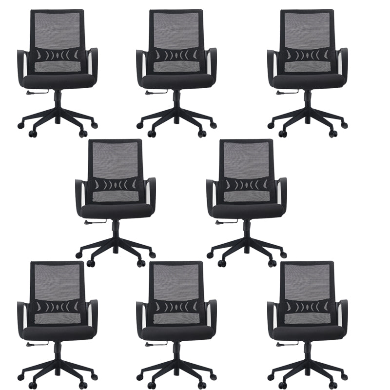 Contemporary Tilt Mechanism Office Chair with Arms and Wheels Chair