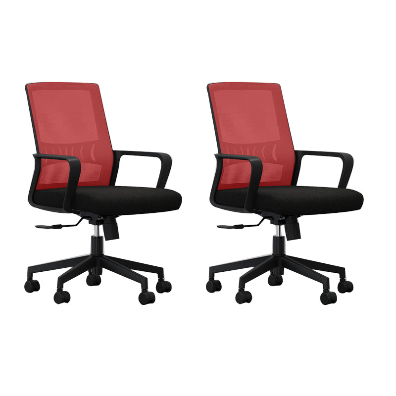 Contemporary Tilt Mechanism Office Chair with Arms and Wheels Chair