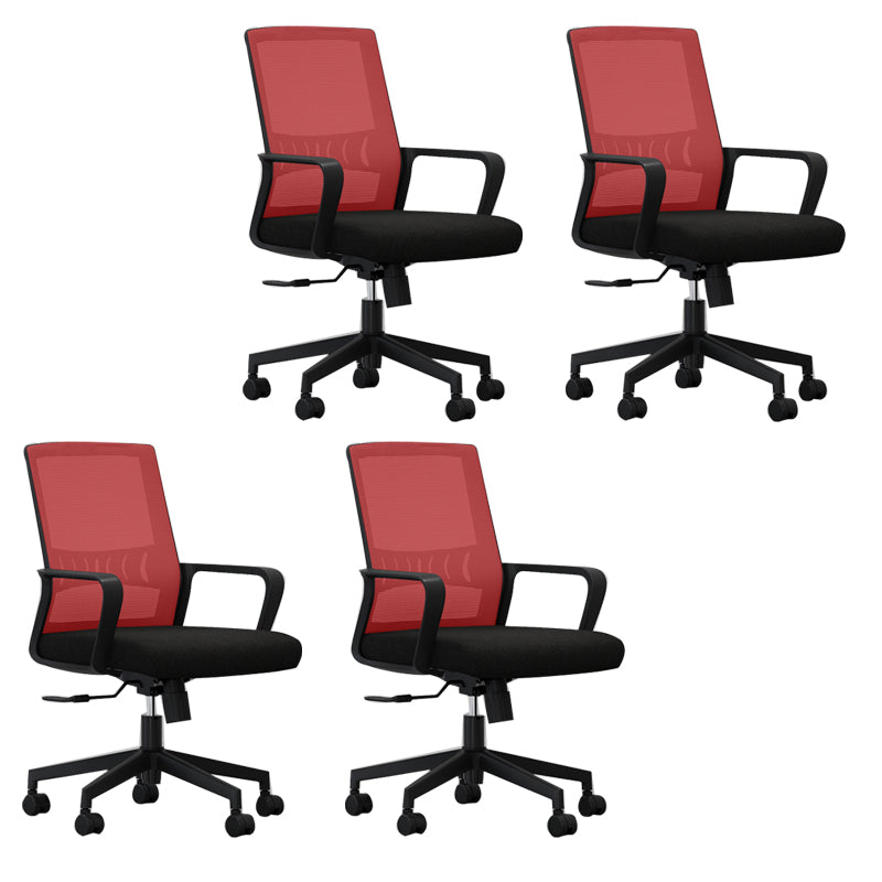 Contemporary Tilt Mechanism Office Chair with Arms and Wheels Chair