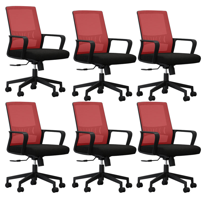 Contemporary Tilt Mechanism Office Chair with Arms and Wheels Chair