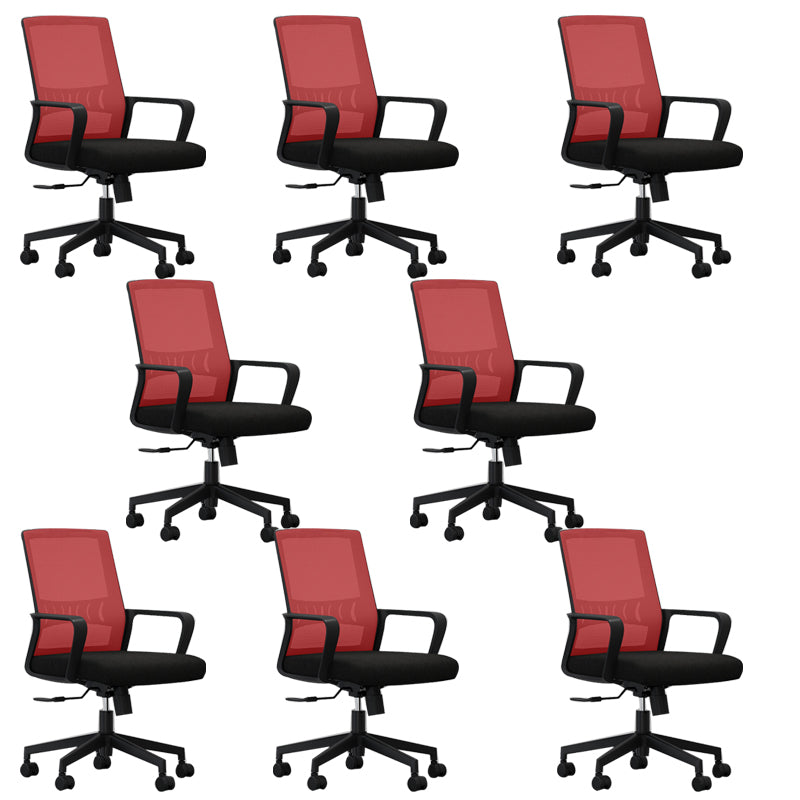 Contemporary Tilt Mechanism Office Chair with Arms and Wheels Chair