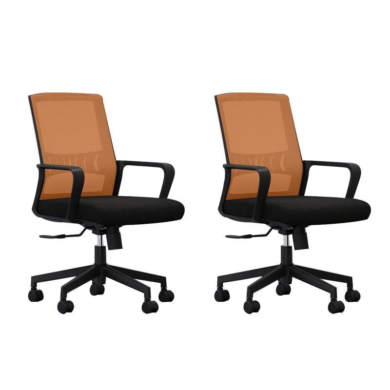 Contemporary Tilt Mechanism Office Chair with Arms and Wheels Chair