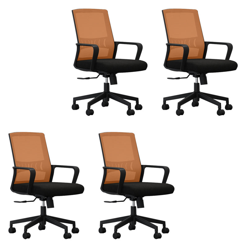 Contemporary Tilt Mechanism Office Chair with Arms and Wheels Chair