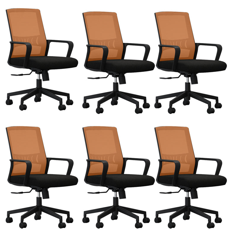 Contemporary Tilt Mechanism Office Chair with Arms and Wheels Chair