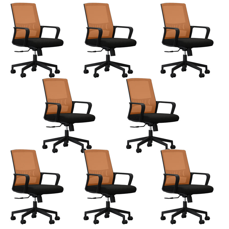 Contemporary Tilt Mechanism Office Chair with Arms and Wheels Chair