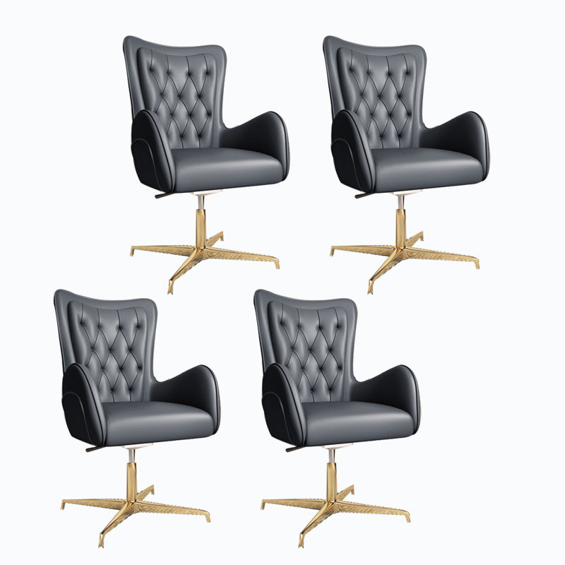 Modern Leatherette and Mesh Executive Chair Upholstered Mid-back Task Chair