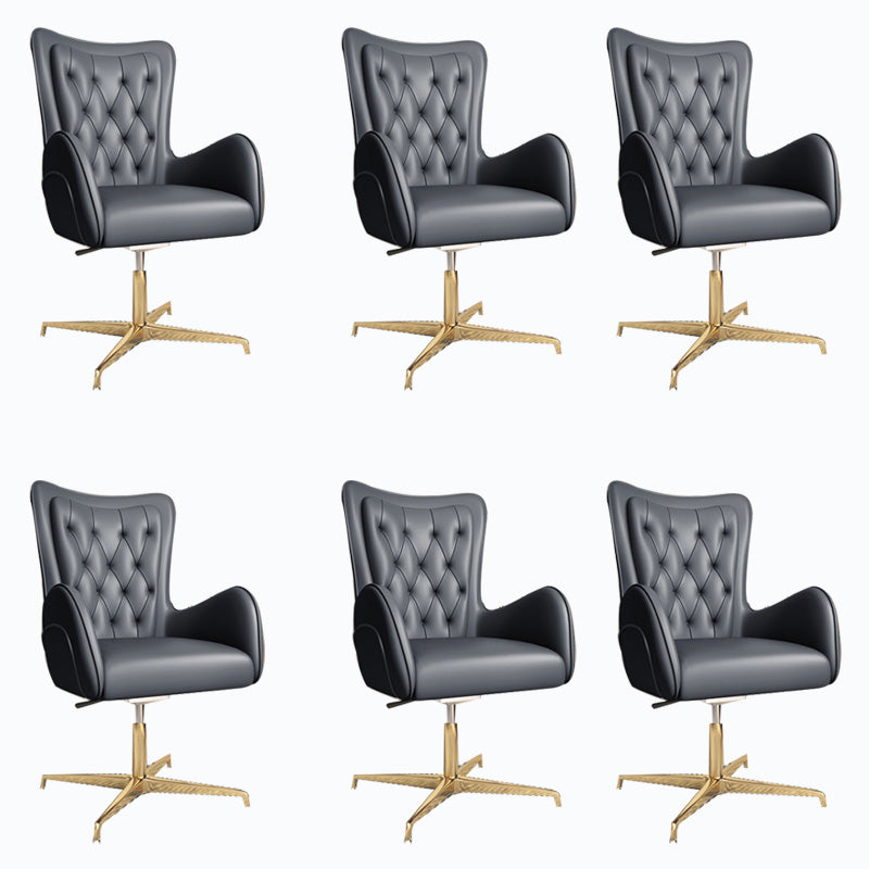 Modern Leatherette and Mesh Executive Chair Upholstered Mid-back Task Chair