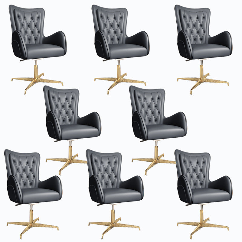 Modern Leatherette and Mesh Executive Chair Upholstered Mid-back Task Chair