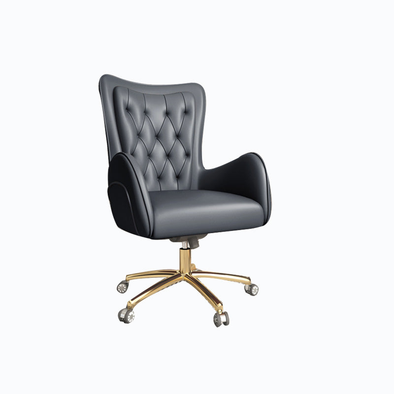 Modern Leatherette and Mesh Executive Chair Upholstered Mid-back Task Chair