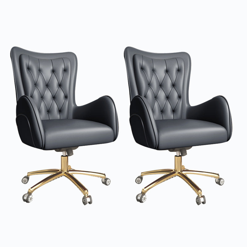 Modern Leatherette and Mesh Executive Chair Upholstered Mid-back Task Chair