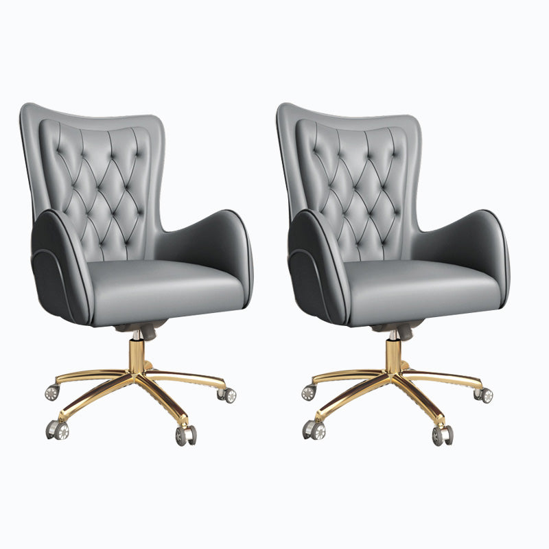 Modern Leatherette and Mesh Executive Chair Upholstered Mid-back Task Chair