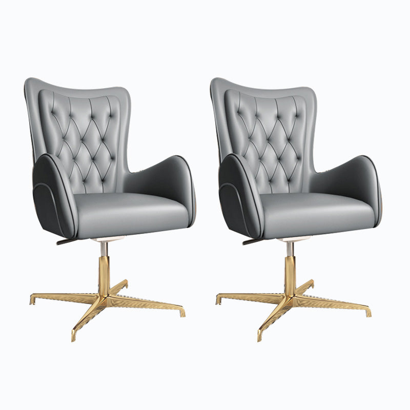 Modern Leatherette and Mesh Executive Chair Upholstered Mid-back Task Chair