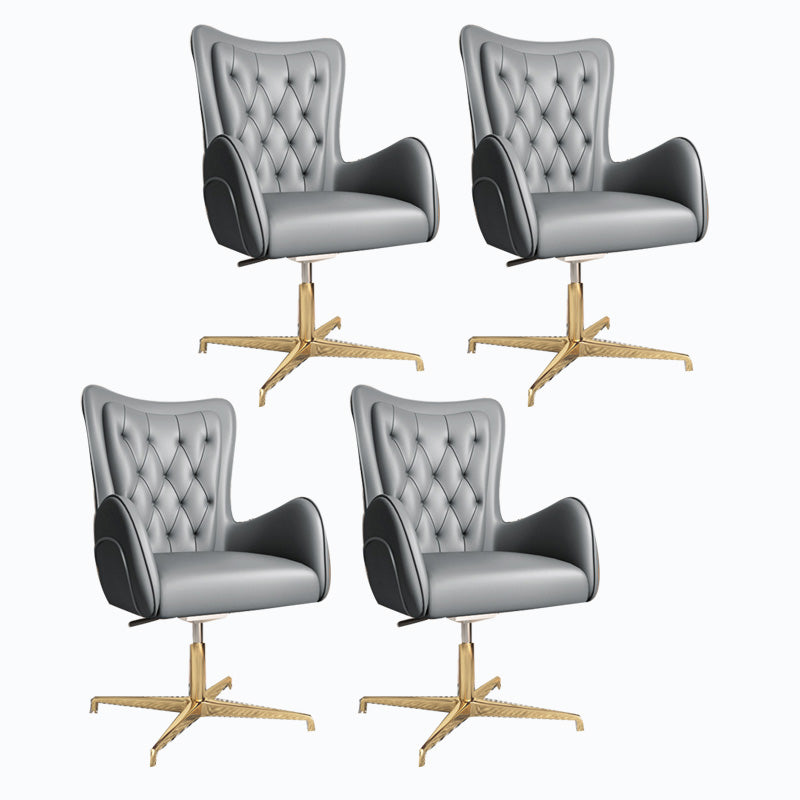 Modern Leatherette and Mesh Executive Chair Upholstered Mid-back Task Chair