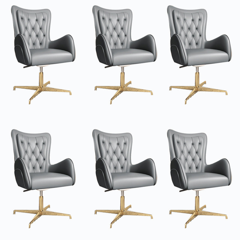 Modern Leatherette and Mesh Executive Chair Upholstered Mid-back Task Chair