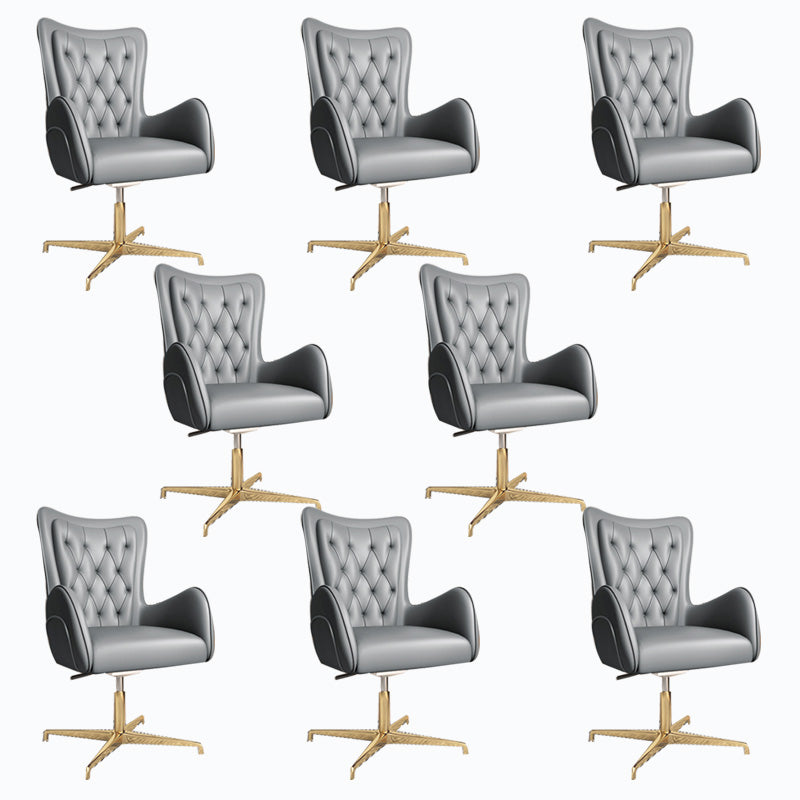 Modern Leatherette and Mesh Executive Chair Upholstered Mid-back Task Chair