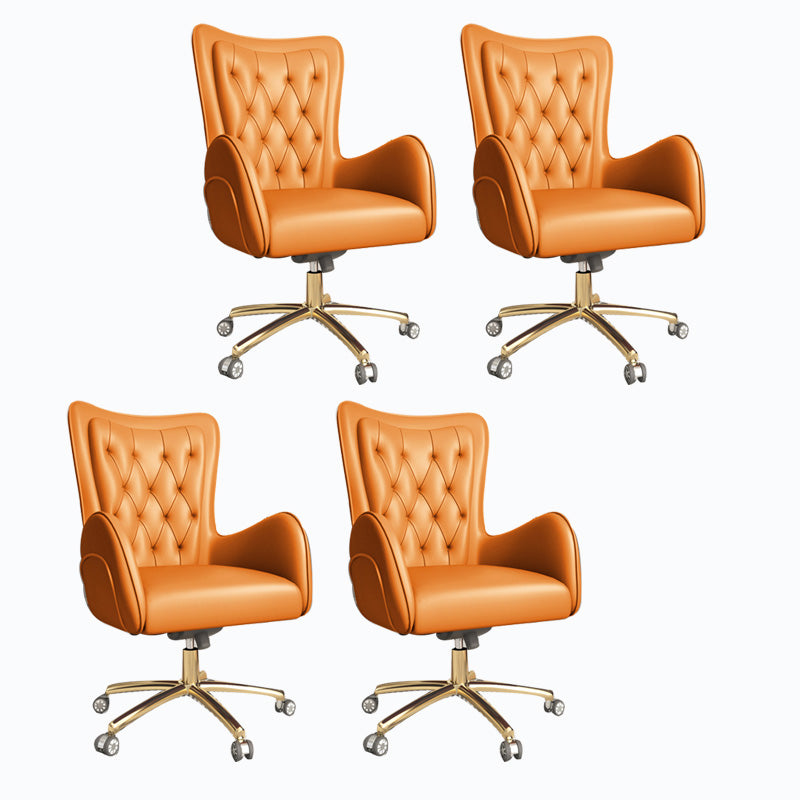 Modern Leatherette and Mesh Executive Chair Upholstered Mid-back Task Chair