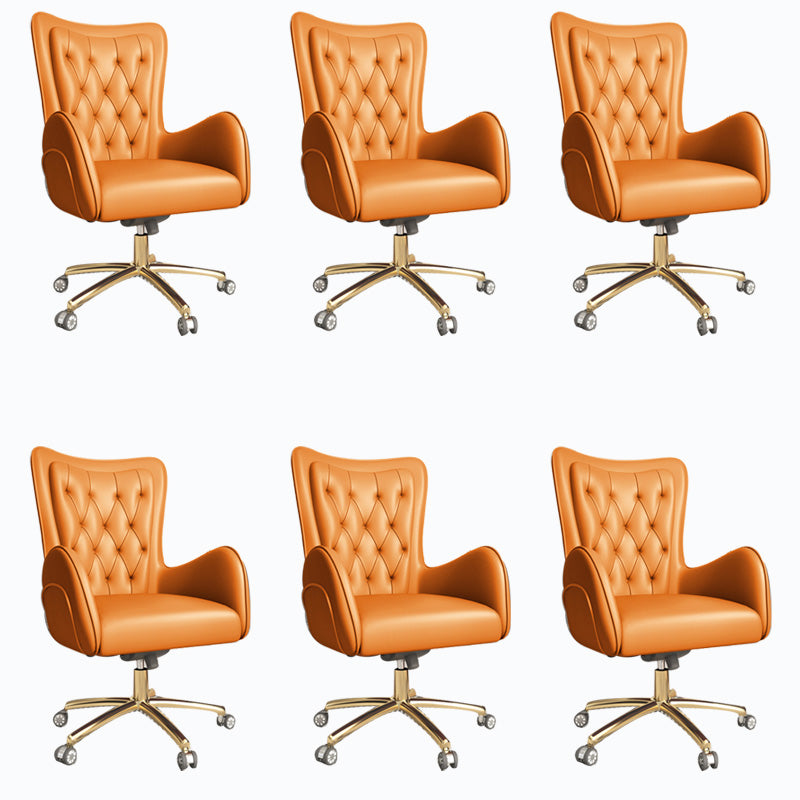 Modern Leatherette and Mesh Executive Chair Upholstered Mid-back Task Chair