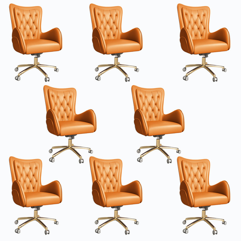 Modern Leatherette and Mesh Executive Chair Upholstered Mid-back Task Chair