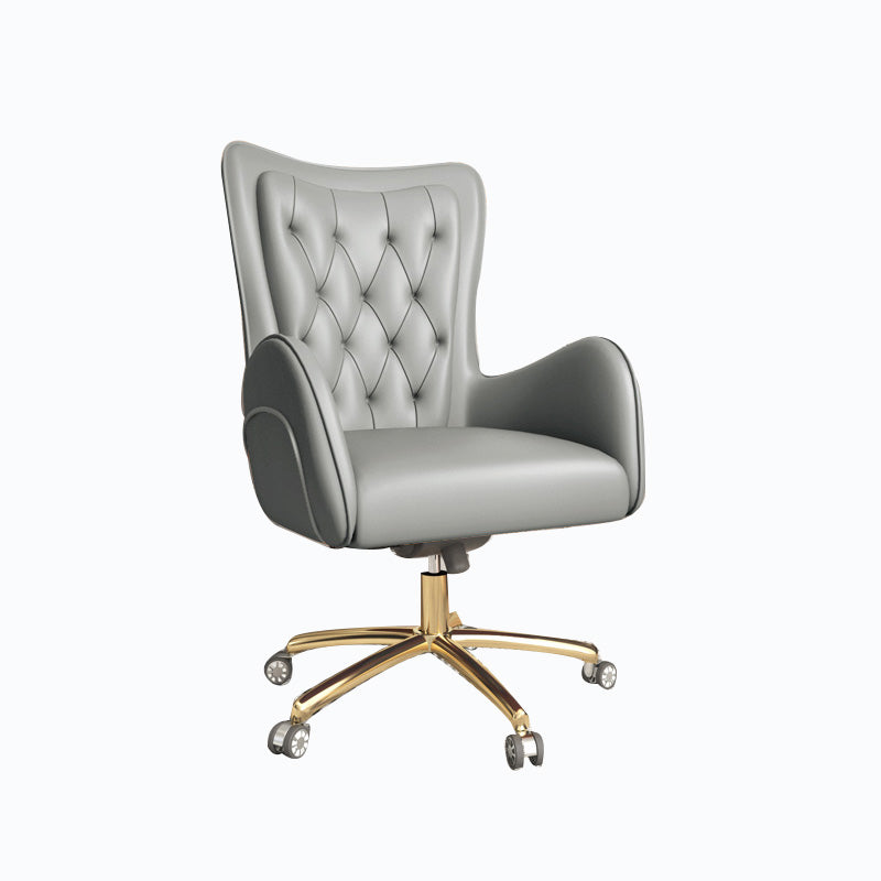 Modern Leatherette and Mesh Executive Chair Upholstered Mid-back Task Chair