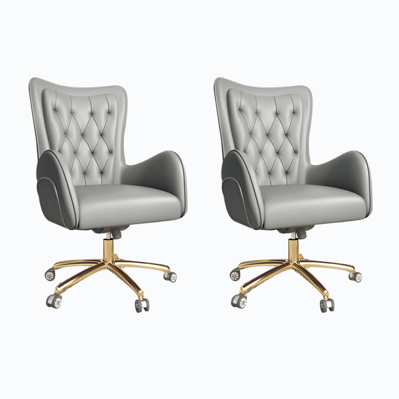 Modern Leatherette and Mesh Executive Chair Upholstered Mid-back Task Chair