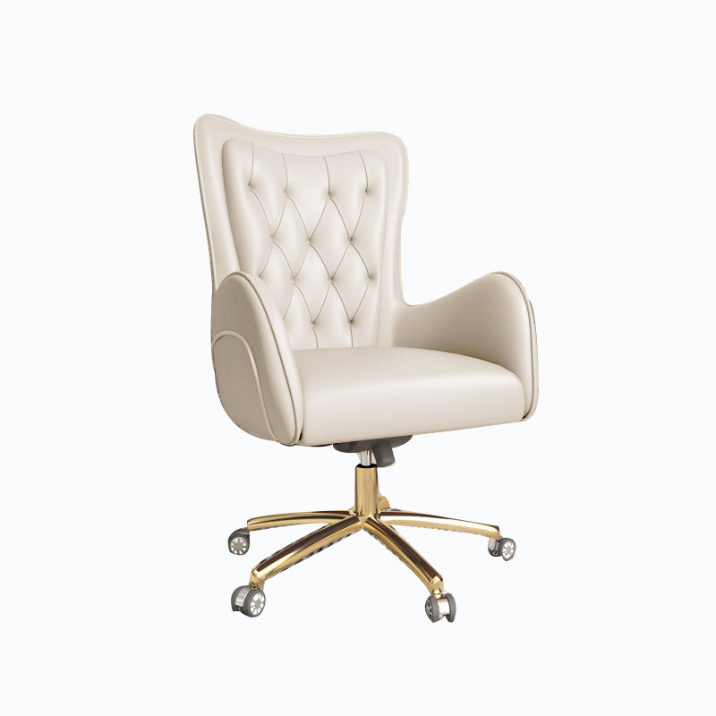 Modern Leatherette and Mesh Executive Chair Upholstered Mid-back Task Chair