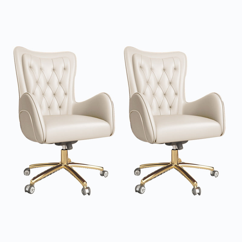 Modern Leatherette and Mesh Executive Chair Upholstered Mid-back Task Chair