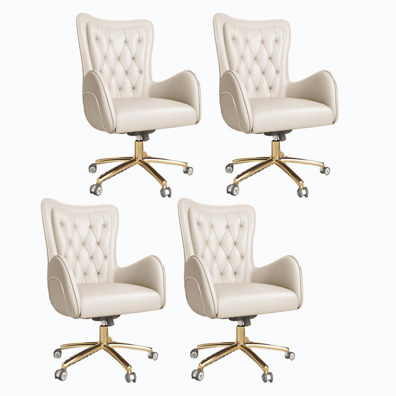 Modern Leatherette and Mesh Executive Chair Upholstered Mid-back Task Chair