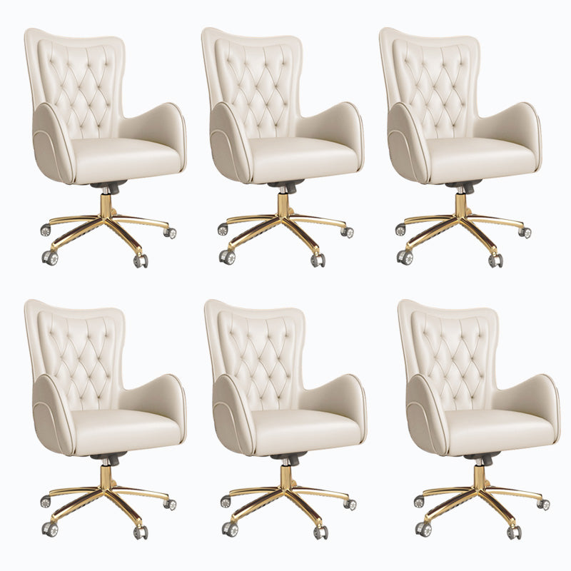 Modern Leatherette and Mesh Executive Chair Upholstered Mid-back Task Chair