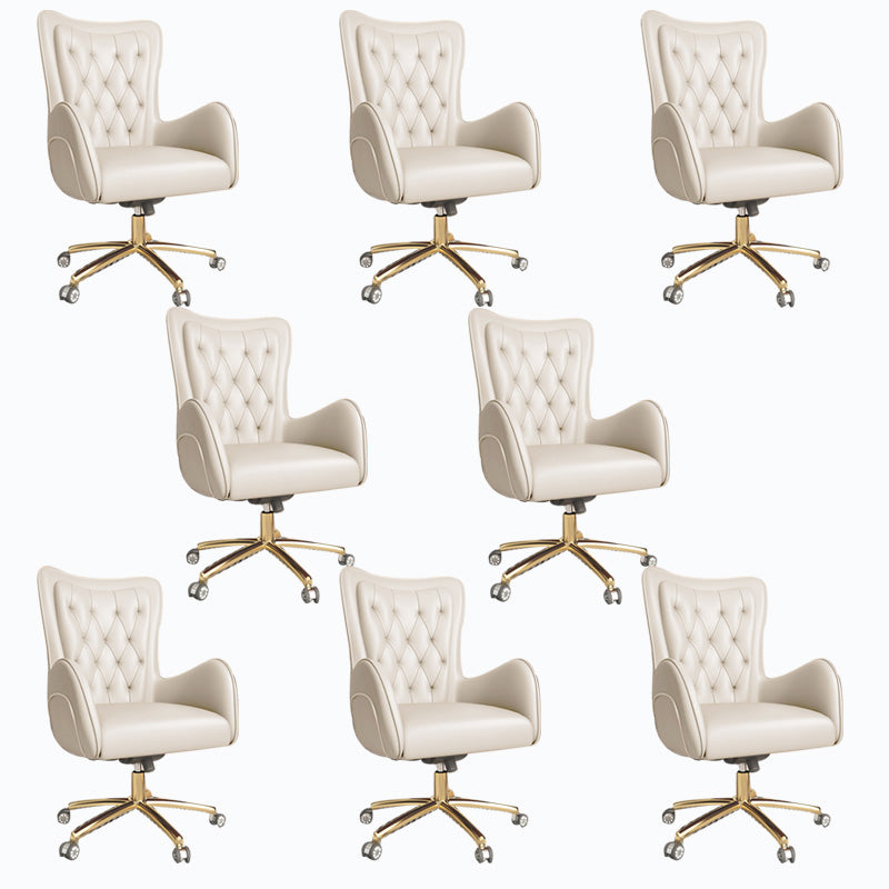 Modern Leatherette and Mesh Executive Chair Upholstered Mid-back Task Chair