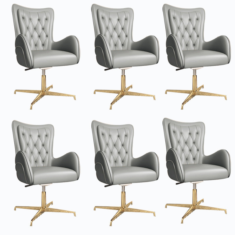 Modern Leatherette and Mesh Executive Chair Upholstered Mid-back Task Chair