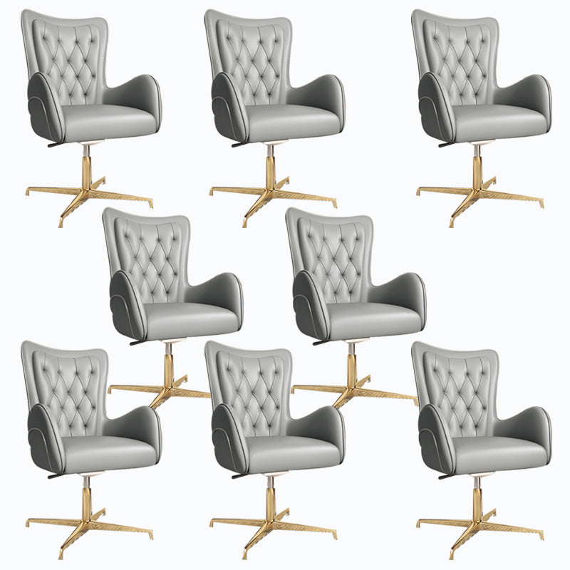 Modern Leatherette and Mesh Executive Chair Upholstered Mid-back Task Chair