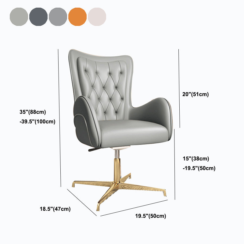 Modern Leatherette and Mesh Executive Chair Upholstered Mid-back Task Chair