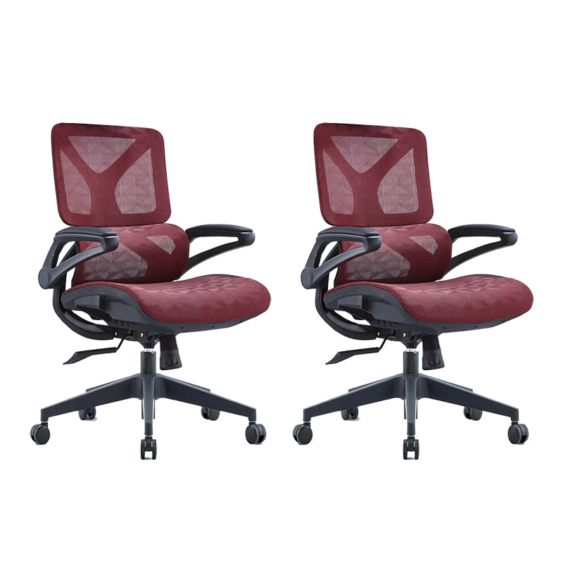 Low Back Office Chair Armrests Soft Cushioned Adjustable Swivel Task Chair