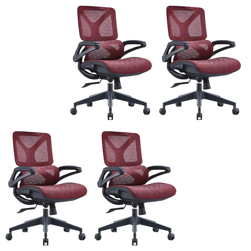 Low Back Office Chair Armrests Soft Cushioned Adjustable Swivel Task Chair