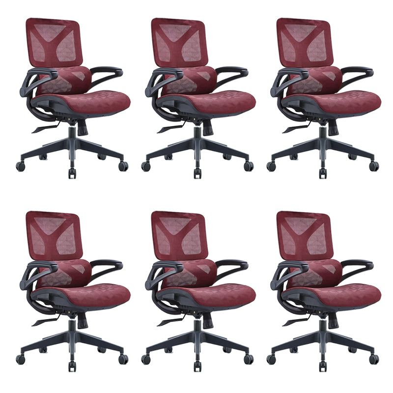 Low Back Office Chair Armrests Soft Cushioned Adjustable Swivel Task Chair