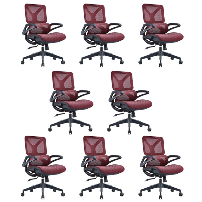 Low Back Office Chair Armrests Soft Cushioned Adjustable Swivel Task Chair