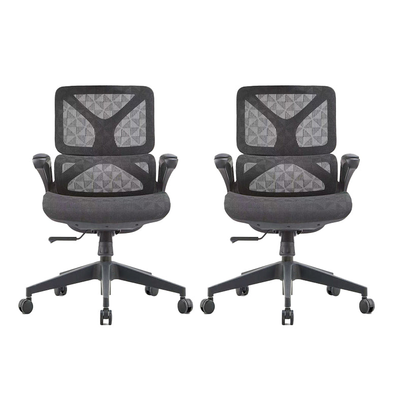 Low Back Office Chair Armrests Soft Cushioned Adjustable Swivel Task Chair