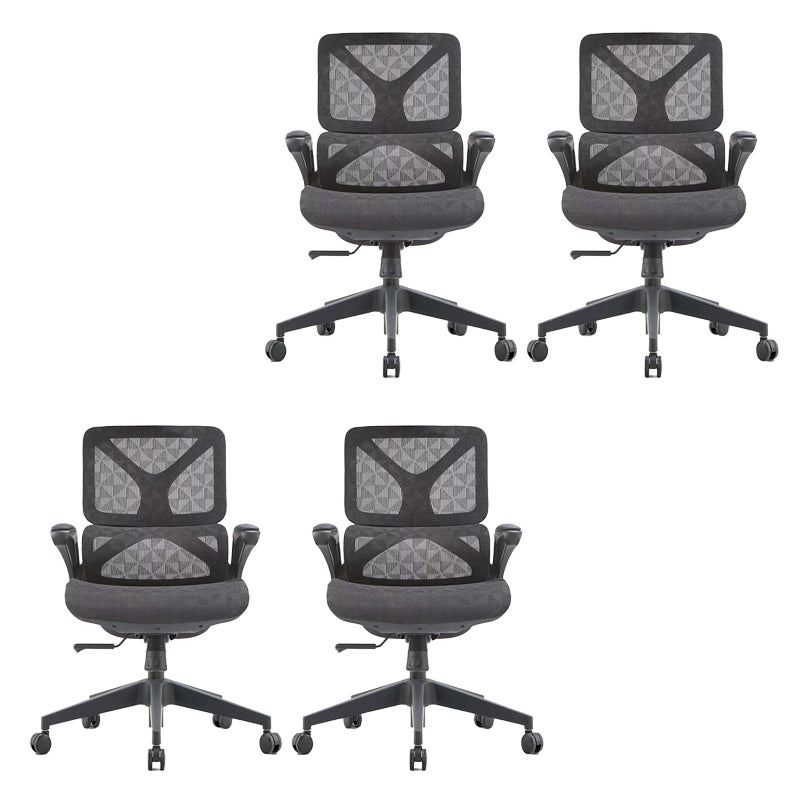 Low Back Office Chair Armrests Soft Cushioned Adjustable Swivel Task Chair