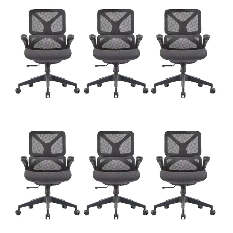 Low Back Office Chair Armrests Soft Cushioned Adjustable Swivel Task Chair