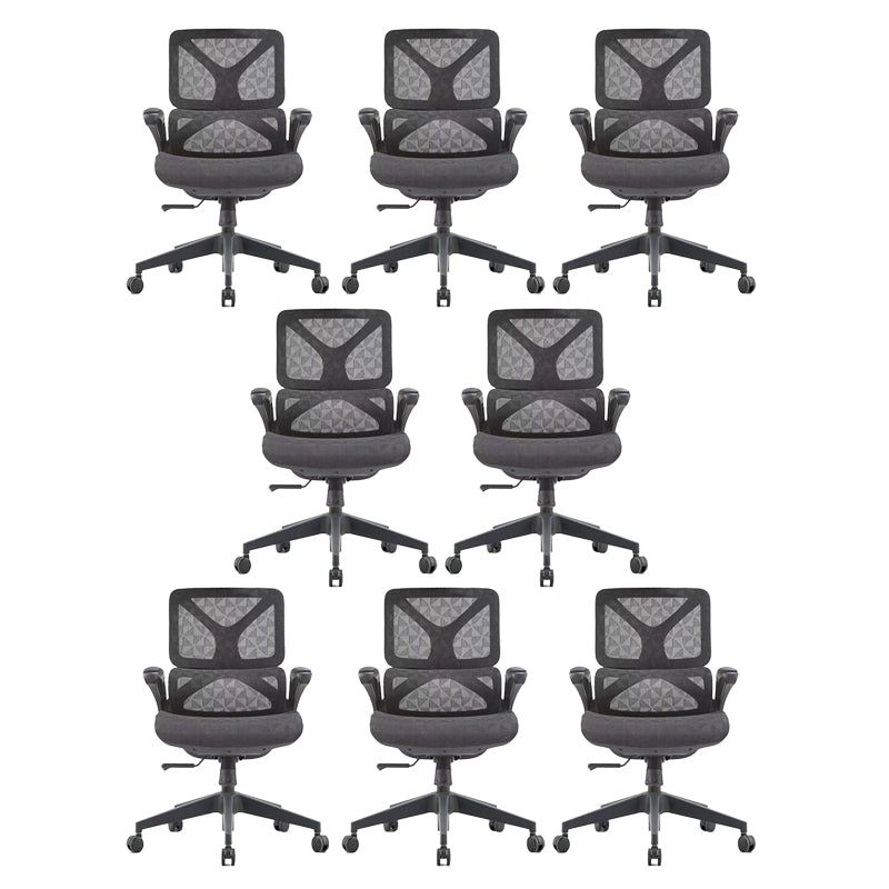 Low Back Office Chair Armrests Soft Cushioned Adjustable Swivel Task Chair