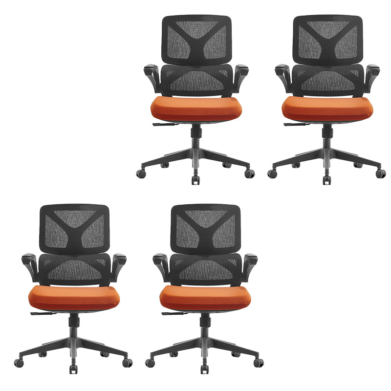 Low Back Office Chair Armrests Soft Cushioned Adjustable Swivel Task Chair