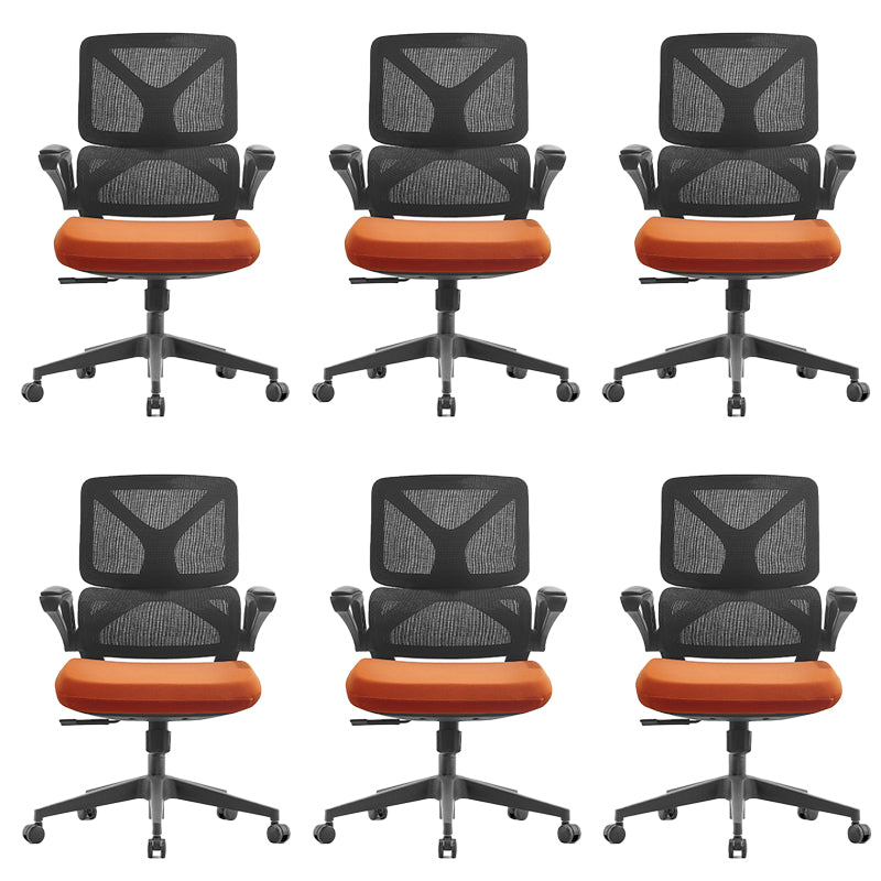 Low Back Office Chair Armrests Soft Cushioned Adjustable Swivel Task Chair