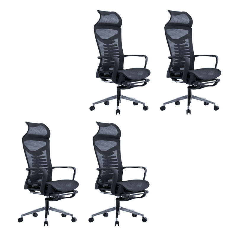 Ergonomic Office Chair Mesh Desk High Back Linen Task Chair with Castor