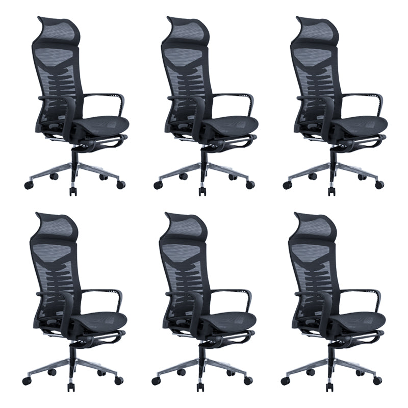 Ergonomic Office Chair Mesh Desk High Back Linen Task Chair with Castor