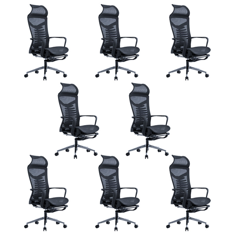 Ergonomic Office Chair Mesh Desk High Back Linen Task Chair with Castor