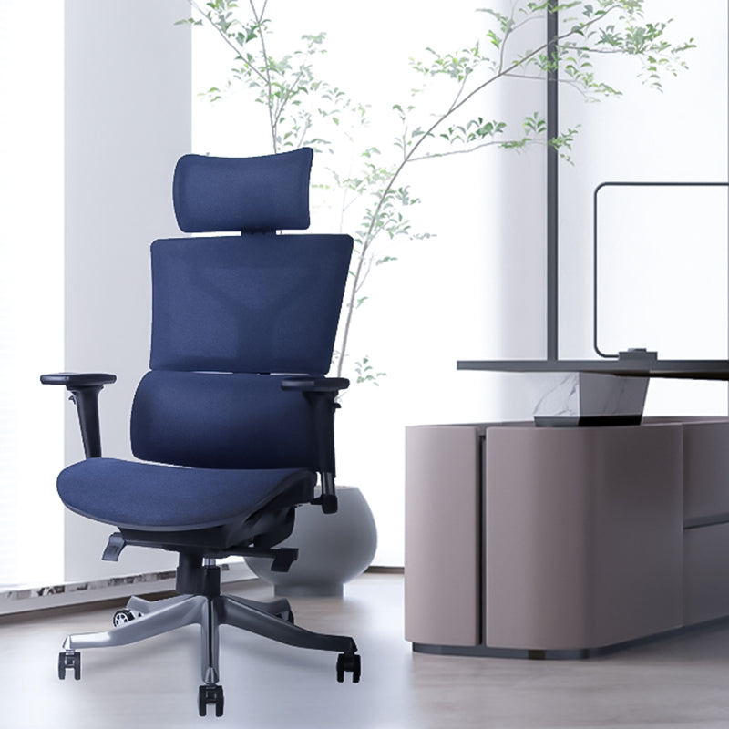 Contemporary Fabric Home Office Chair High-Back Adjustable Ergonomic Office Chair