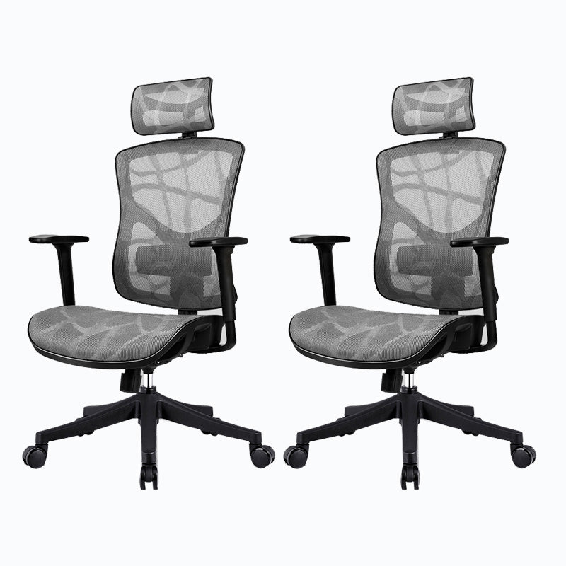 Velvet Task Chair Modern Home High-back Office Chair Ribbed Swivel