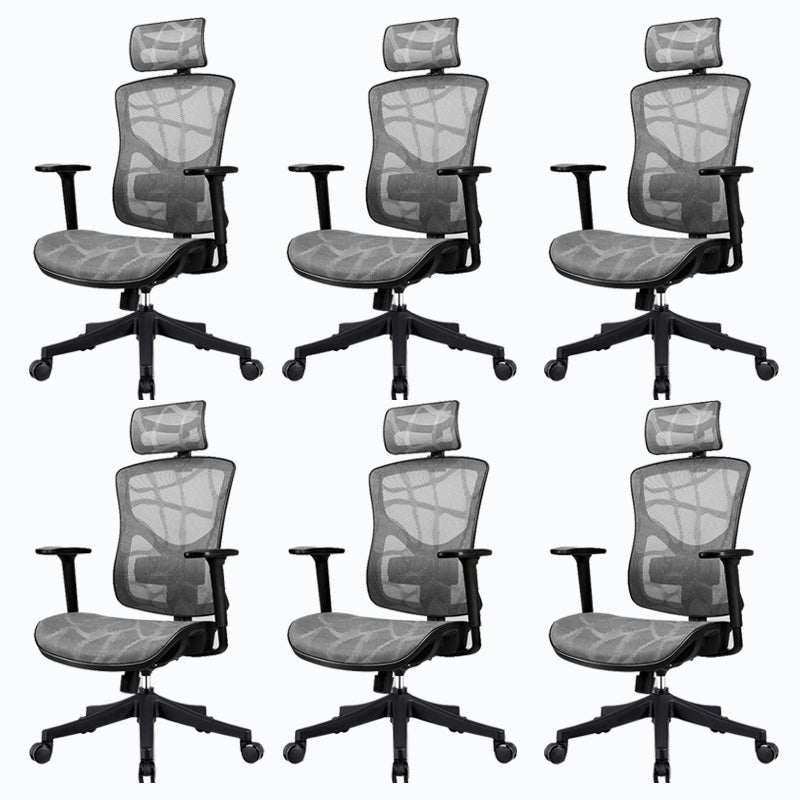 Velvet Task Chair Modern Home High-back Office Chair Ribbed Swivel