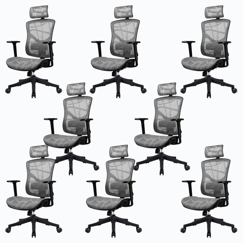 Velvet Task Chair Modern Home High-back Office Chair Ribbed Swivel